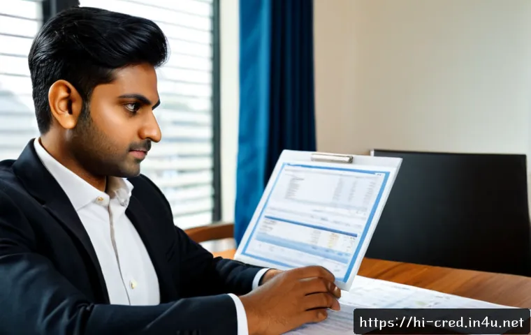 신용분석사 채용 공고 트렌드 - Photorealistic modern Indian finance office, a confident young Indian credit analyst in professional...